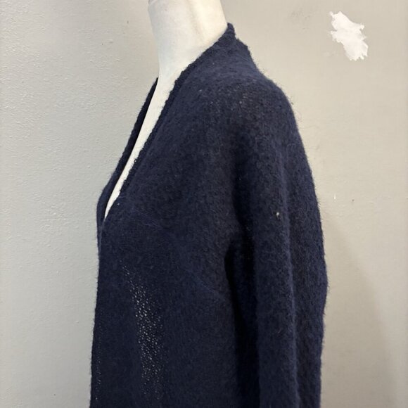 Icewear Iceland Wool Long Cardigan Sweater Navy Blue Wool Women Medium - Picture 6 of 13